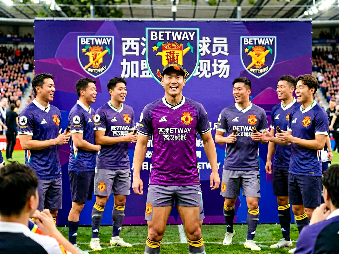 西汉姆联新援球员加盟发布会现场